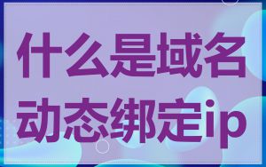 什么是域名动态绑定ip