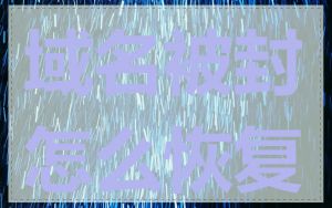 域名被封怎么恢复