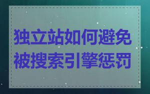 独立站如何避免被搜索引擎惩罚