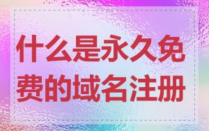 什么是永久免费的域名注册
