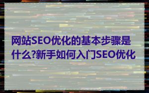 网站SEO优化的基本步骤是什么?新手如何入门SEO优化