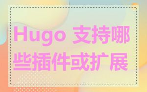 Hugo 支持哪些插件或扩展