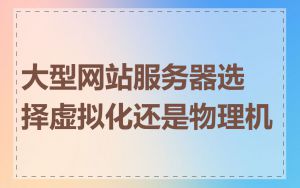 大型网站服务器选择虚拟化还是物理机