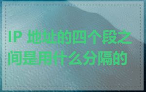 IP 地址的四个段之间是用什么分隔的