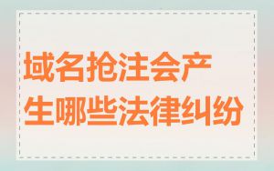 域名抢注会产生哪些法律纠纷