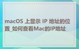 macOS 上显示 IP 地址的位置_如何查看Mac的IP地址