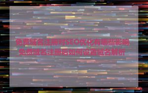 免费域名注册对SEO优化有哪些影响_免费域名注册后如何设置域名解析