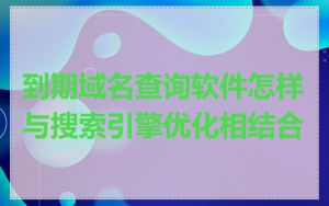 到期域名查询软件怎样与搜索引擎优化相结合