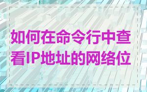 如何在命令行中查看IP地址的网络位