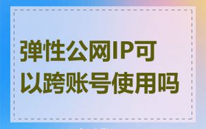 弹性公网IP可以跨账号使用吗