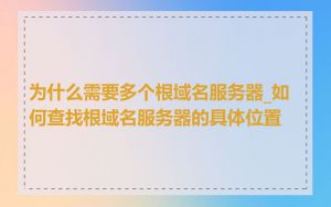 为什么需要多个根域名服务器_如何查找根域名服务器的具体位置