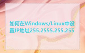 如何在Windows/Linux中设置IP地址255.2555.255.255