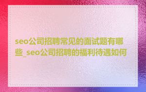 seo公司招聘常见的面试题有哪些_seo公司招聘的福利待遇如何