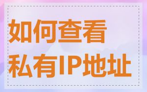 如何查看私有IP地址
