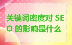 关键词密度对 SEO 的影响是什么