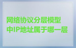 网络协议分层模型中IP地址属于哪一层