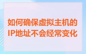 如何确保虚拟主机的IP地址不会经常变化