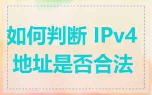 如何判断 IPv4 地址是否合法