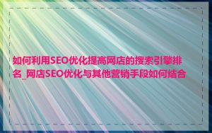 如何利用SEO优化提高网店的搜索引擎排名_网店SEO优化与其他营销手段如何结合