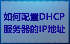 如何配置DHCP服务器的IP地址