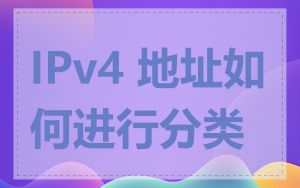 IPv4 地址如何进行分类