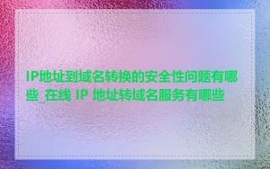 IP地址到域名转换的安全性问题有哪些_在线 IP 地址转域名服务有哪些