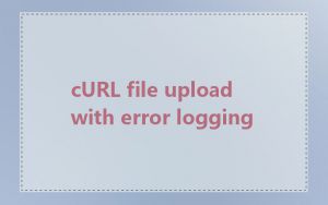 cURL file upload with error logging