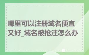 哪里可以注册域名便宜又好_域名被抢注怎么办