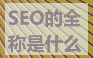 SEO的全称是什么