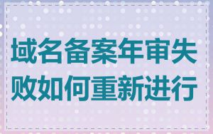 域名备案年审失败如何重新进行