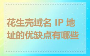 花生壳域名 IP 地址的优缺点有哪些