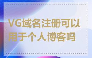 VG域名注册可以用于个人博客吗