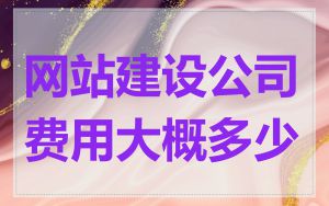 网站建设公司费用大概多少