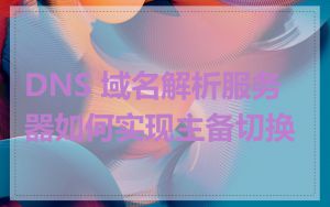 DNS 域名解析服务器如何实现主备切换