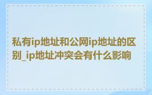 私有ip地址和公网ip地址的区别_ip地址冲突会有什么影响