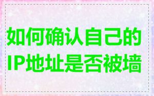 如何确认自己的IP地址是否被墙