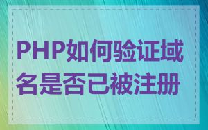 PHP如何验证域名是否已被注册