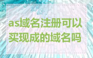as域名注册可以买现成的域名吗