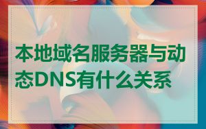 本地域名服务器与动态DNS有什么关系