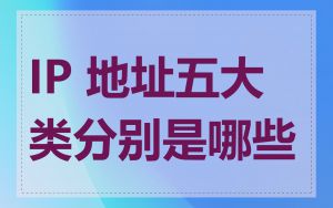 IP 地址五大类分别是哪些