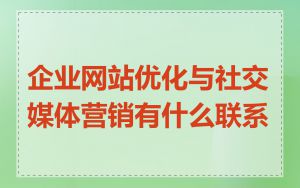 企业网站优化与社交媒体营销有什么联系