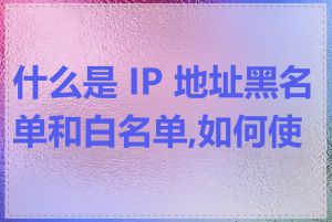 什么是 IP 地址黑名单和白名单,如何使用