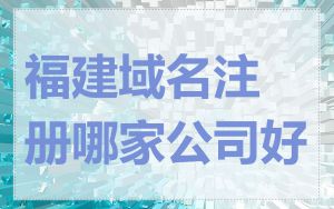 福建域名注册哪家公司好