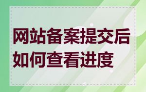 网站备案提交后如何查看进度