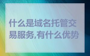 什么是域名托管交易服务,有什么优势