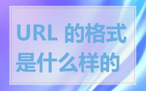 URL 的格式是什么样的