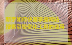 新手如何快速掌握网站搜索引擎优化工具的使用