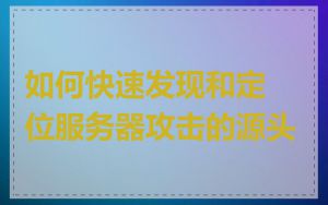 如何快速发现和定位服务器攻击的源头