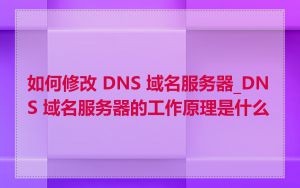 如何修改 DNS 域名服务器_DNS 域名服务器的工作原理是什么