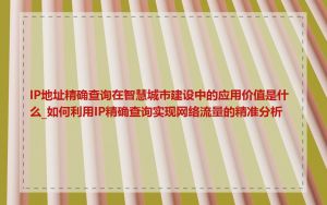 IP地址精确查询在智慧城市建设中的应用价值是什么_如何利用IP精确查询实现网络流量的精准分析